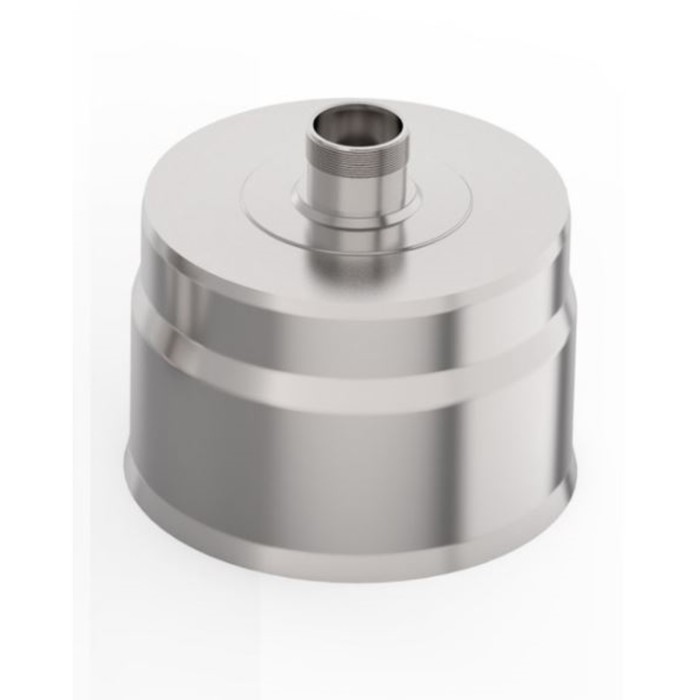 Заглушка с к/от, ф 140, AISI 430/0,5мм, штуцер 3/4", Н